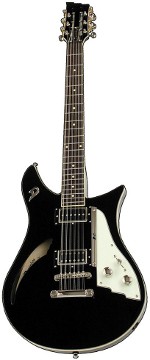 GUITARE ELECTRIQUE DOUBLE CAT 12 CORDES BLACK