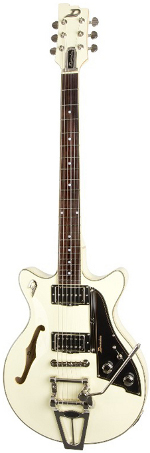 GUITARE ELECTRIQUE FULLERTON TV  DOUBLE CUTAWAY WHITE
