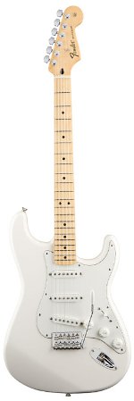GUITARE ELECTRIQUE STRATOCASTER NEW STANDARD ARTIC WHITE MANCHE MAPPLE