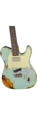 TELECASTER 1962 HEAVY RELIC DAPHNE BLUE OVER 3 TONS SUNBURST